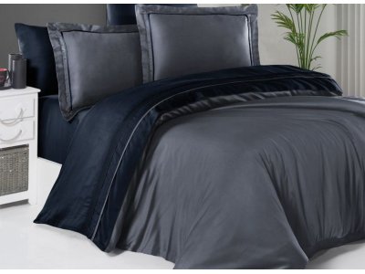 Постельное белье First Choice - Dark Serenity Dark Grey & Navy Blue (Turkey), евро комплект Постельное белье First Choice - Dark Serenity Dark Grey & Navy Blue (Turkey), евро комплект